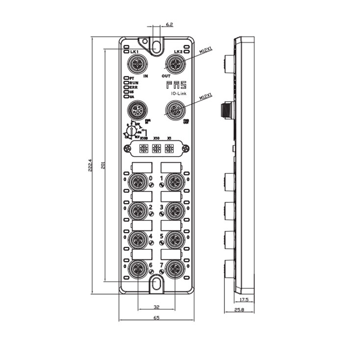 支持EtherCAT協(xié)議、8端口、IO-Link Master、Class A、006B11