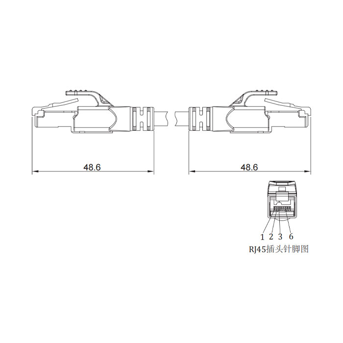 RJ45公頭直型轉(zhuǎn)RJ45公頭直型、雙端預鑄PVC非柔性電纜、帶屏蔽、綠色護套、0C3043-XXX