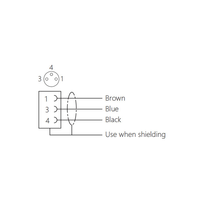 M8 3 Pin、Female flange socket、Front mount、63SA02-XXX