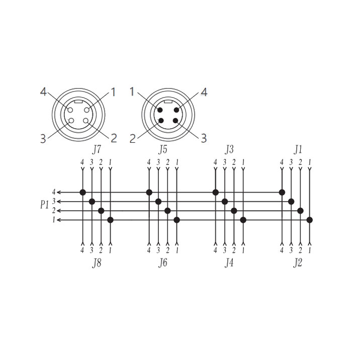 7/8”接口、4Pin、8端口、電源分線盒、270481