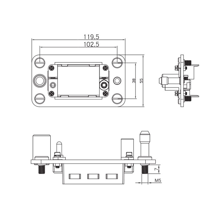 氣/電快換模組、適配4個標準模塊、H16B-M4-F、09140161001