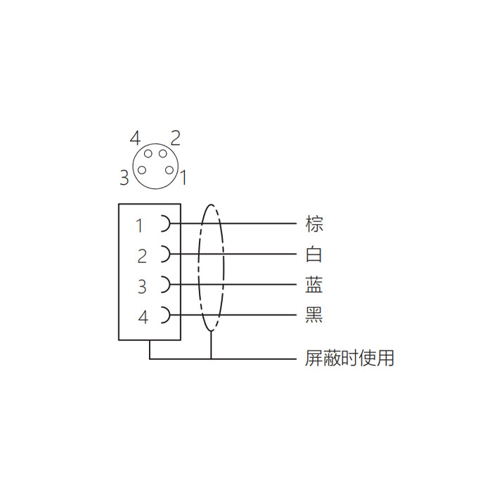 M8 4Pin、母頭90°、單端預(yù)鑄電纜、防焊渣PUR材質(zhì)、橙色護(hù)套、63T061-XXX