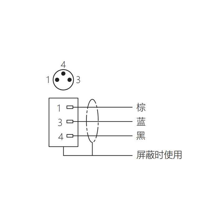  M8 3Pin、公頭90°、單端預鑄電纜、防焊渣PUR材質、橙色護套、63T541-XXX