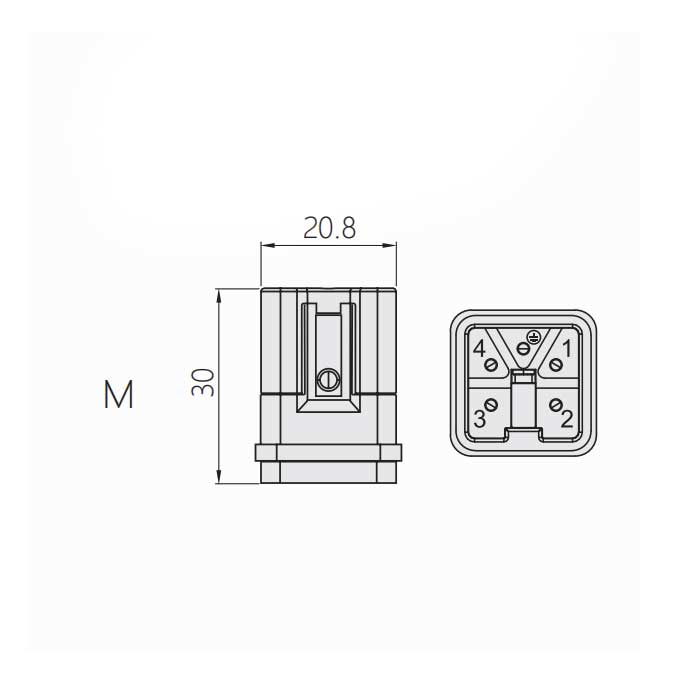 公芯件、螺釘壓接、適配H3A外殼、HA-004-M、09200042611