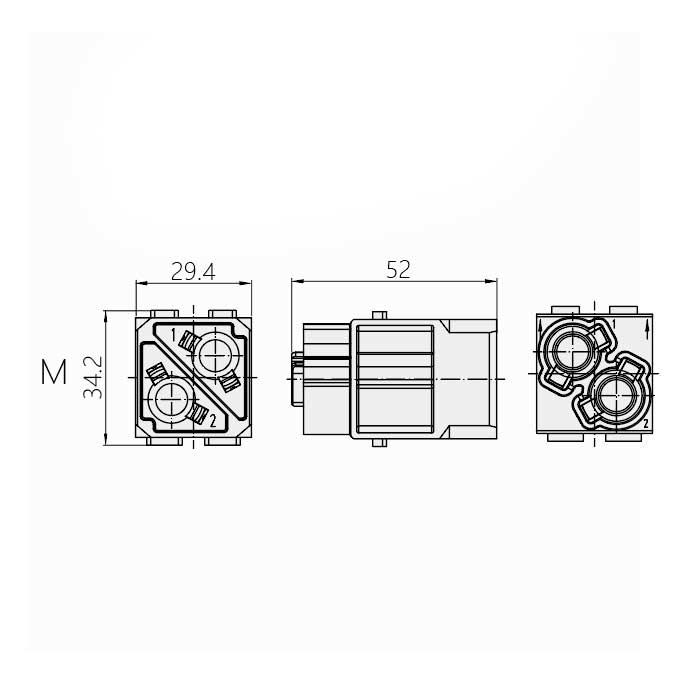 HM模塊、公接插、HM-002C-M、09140023051