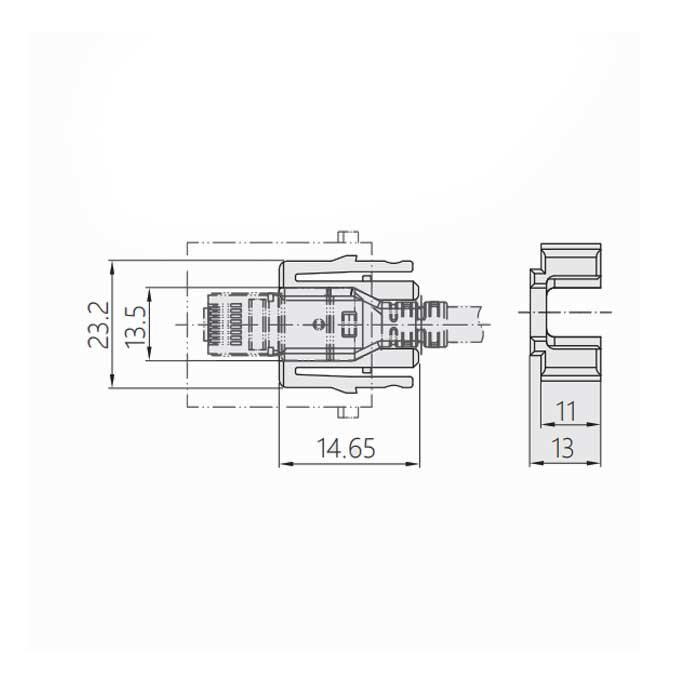 適配器插頭、HM-RJ45-4PIN、09454001100