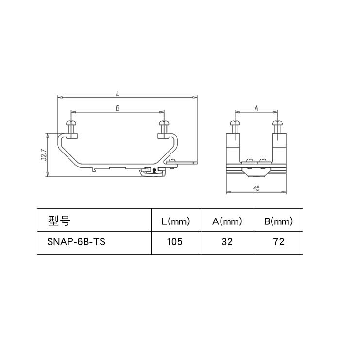 柜內導軌安裝金屬支架 6B、適用于35mm導軌、SNAP-6B-TS、09330001006